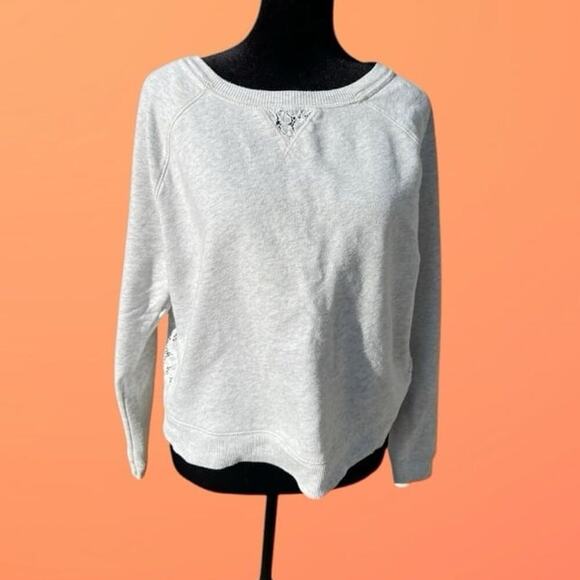 Aeropostale women’s size M cropped crewneck sweatshirt with lace back - Picture 5 of 10